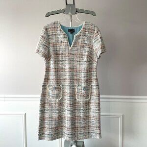 Connected Apparel Tweed Dress with Pockets Size 14 Plus Size